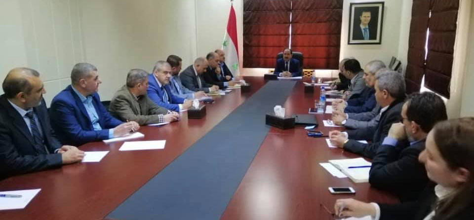 الوزير حمود يعقد اجتماعاً نوعياً مع فريق مؤسسة الطيران العربية السورية